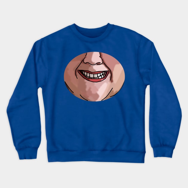 Smiling Lady Humor Crewneck Sweatshirt by ellenhenryart